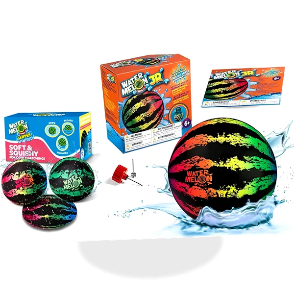 Junior 6.5-inch water-weighted ball and 2.4-inch skipping ball set in green